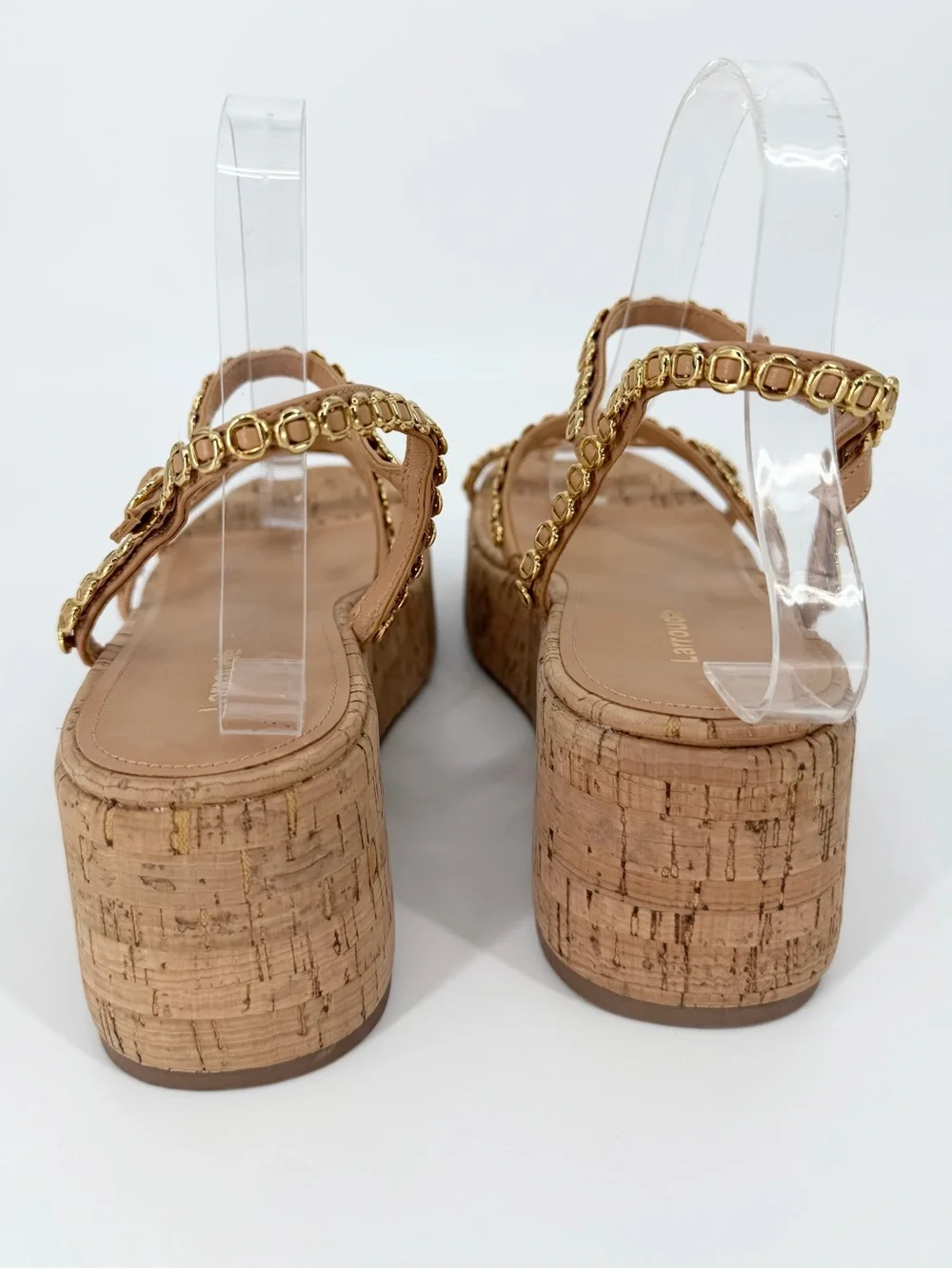 Larroudé Gio Milanina Flatform Sandal Cork